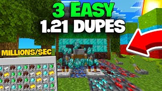 3 EASY Duplication Glitches Minecraft Bedrock 121 NEW [upl. by Cressler]