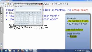 Converting Annual Salary to Monthly and Weekly Salaries [upl. by Bellis]