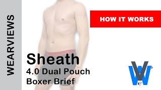 Sheath 40 Boxer Briefs  Dual Pouch Underwear  How it works  Wearviews [upl. by Ekud]