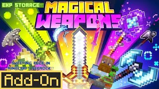 Sweeping Edge in MCPEMC Bedrock  Magical Weapons Addon Showcase [upl. by Brittni]