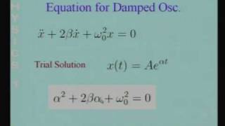 Lecture  2 Damped Oscillator  I [upl. by Lee]