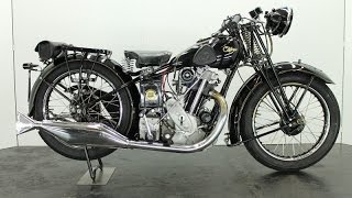 Calthorpe Ivory Major 1934 500cc 1 cyl ohv vintage motorcycle  start up [upl. by Enelam483]