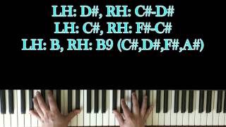 How to Play Redbone by Childish Gambino on Piano with Chords [upl. by Nowed960]