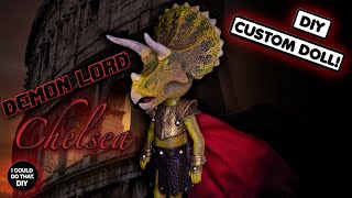 Demon Lord Chelsea Custom Doll Repaint Barbie Monster Mashup [upl. by Yelnoc]