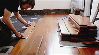 Installing wood flooring in a 160 year old house [upl. by Halbeib998]