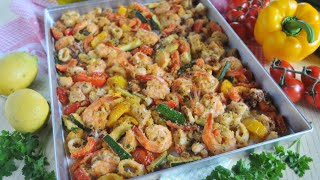 Gamberoni calamari e verdure gratinati al forno [upl. by Letsyrc]