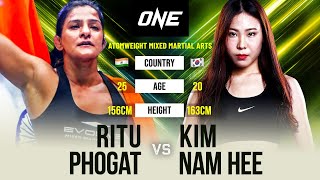 Ritu Phogat vs Nam Hee Kim  Full Fight Replay [upl. by Yadahs]