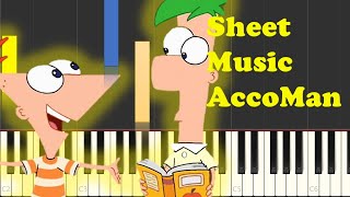 How To Play Phineas and Ferb  With These Blueprints Piano Sheet Music [upl. by Coffee]