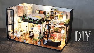 DIY Miniature Dollhouse Kit  Literary Utopia  Duplex Apartment  Relaxing Satisfying Video [upl. by Nacim]