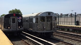 NYC Subway HD 60fps Kawasaki R160B Alstom amp Siemens Q Trains  Neck Road amp Avenue U 62616 [upl. by Iarahs]