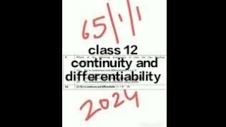 continuity and differentiability class 12  PYQs 2024 set 6511 maths education exam [upl. by Anirbed24]