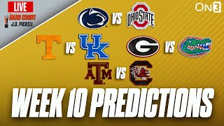 CFB Week 10 Predictions  Ohio St vs Penn St  UGA vs Florida  Tennessee vs UK  Texas AampM vs SCAR [upl. by O'Conner]