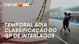 FÓRMULA 1 TEMPORAL COM RAIOS ADIA CLASSIFICAÇÃO DO GP DE INTERLAGOS PARA DOMINGO [upl. by Aidil800]