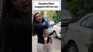 Mommy Duty Gauhar Khan Seen with Her Adorable Kid Radiates Joy [upl. by Shoshana]