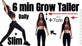 6 Easy Stretches  Workouts to GROW TALLER amp Fix Posture Height Increase Exercises  Daily Routine [upl. by Ecnarf]