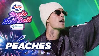 Justin Bieber  Peaches Live at Capitals Jingle Bell Ball 2021  Capital [upl. by Daiz]