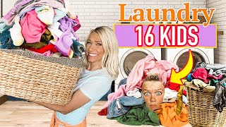 LAUNDRY for 16 KiDS Tips and Tricks for a LARGE Family [upl. by Sina982]