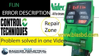 Nidec Drives Trip ErFIIn  Control Techniques DrivesError Removed in One Video stay tuned with us [upl. by Anires]