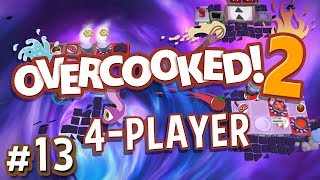 Overcooked 2  13  WORMHOLE 4 Player Gameplay [upl. by Domenic]