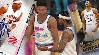 NBA 2K19 My Team  Galaxy Opal Giannis Gameplay Debut Pink Diamond Vince Carter [upl. by Ujawernalo324]