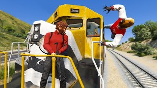 Surviving 1M Bounty On The Train In GTA 5 RP [upl. by Niamor835]