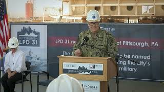 Ingalls Shipbuilding  LPD 31 Keel Ceremony [upl. by Isyak]