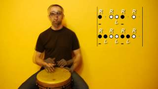 Djembe amp Cajón Lesson  01 Basic 44 rhythms [upl. by Stephens]