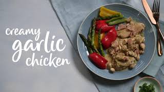 Slimming World Synfree creamy garlic chicken recipe  FREE [upl. by Zil]