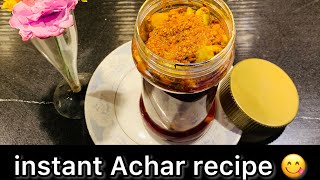 10 minute instant Achar recipe Hindi  Urdu By food’s starco [upl. by Edlun]