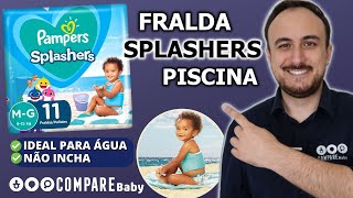 Fralda Para Água Pampers SPLASHERS Baby Shark  ✅ Fralda para PISCINA ou Mar [upl. by Anirtac670]