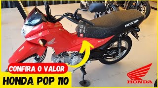 HONDA POP 110I VERMELHA PREÇO ATUALIZADO NESSE MÊS [upl. by Abert]