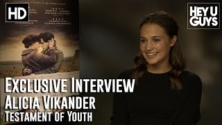 Alicia Vikander Interview  Testament of Youth [upl. by Elisa]