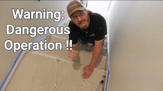 Stairwell Painting DIY Instructions Difficulty Level High [upl. by Ronyar984]