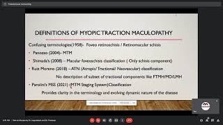 Surgical Overview of Myopic Traction Maculopathy Dr Pradeep S 13 Nov 2021 [upl. by Ritter883]