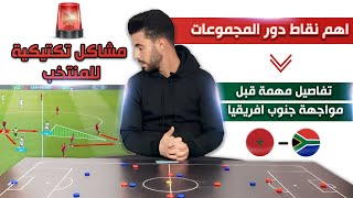 مشاكل تكتيكية للمنتخب المغربي 🚨🚨 نقاط مهمة قبل مواجهة جنوب افريقيا 🤔 [upl. by Merlin693]