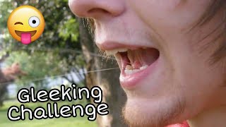 Gleeking Challenge Sacar Saliva con la Lengua 😝😲 [upl. by Rycca886]