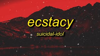 SUICIDALIDOL  ecstacy slowedtiktok version Lyrics  sticking out your tongue for the picture [upl. by Laeira212]