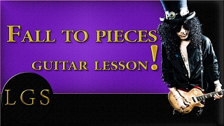 FALL TO PIECES  Velvet Revolver Guitar SOLO Lesson  With TABS [upl. by Jabez]