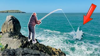 WHAT DO I CATCH HERE❓UK Sea Fishing the MIGHTY ROCKS OF ANGLESEY with Gamekeeper John 🦈 [upl. by Hoopen]