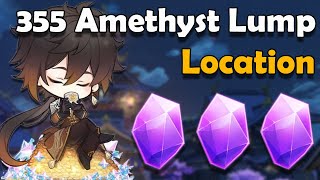 355 Amethyst Lump Farming Route Location Genshin Impact  Lokasi Amethyst Lump Inazuma [upl. by Voss]