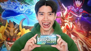 I Fought EVERY SINGLE BOSS On Genshin Mobile [upl. by Ardnasirk]