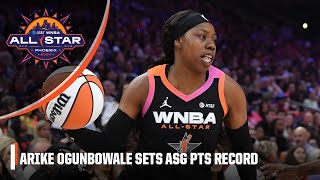 ALLSTAR GAME HISTORY 👏 Arike Ogunbowales 34 PTS sets scoring record 🏀  2024 WNBA AllStar Game [upl. by Aserehs]