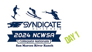 Day 1 2024 Syndicate NCWSA Collegiate Water Ski National Championships [upl. by Dixie611]