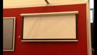 Pro Display Designer Electric Roll Up Front Projection Screen [upl. by Enidualc111]