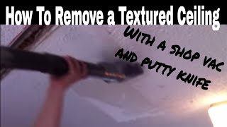 Easy way to remove textured or popcorn ceiling without the mess [upl. by Oicor]