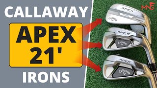 STRONG LINEUP  Callaway Apex DCB  Apex 21  Apex Pro Irons [upl. by Ezechiel]