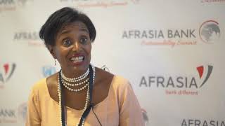 AfrAsia Bank Sustainability Summit 2019  Interview Cynthia Parrish [upl. by Aseyt]