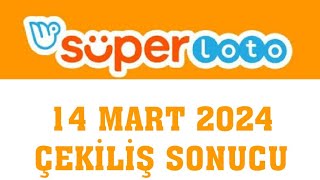 Süper Loto Çekiliş Sonucu 14 Mart 2024 [upl. by Monafo]