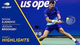 Novak Djokovic vs Jenson Brooksby Highlights  2021 US Open Round 4 [upl. by Irme]