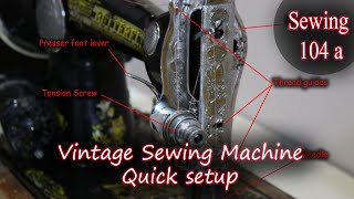 How to set up your Vintage style Treadle Sewing Machine Head only  Alex Marie [upl. by Cary]